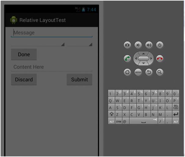 Relative layout Android
