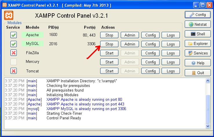 Xampp control panel install filezilla video tutorial mysql workbench