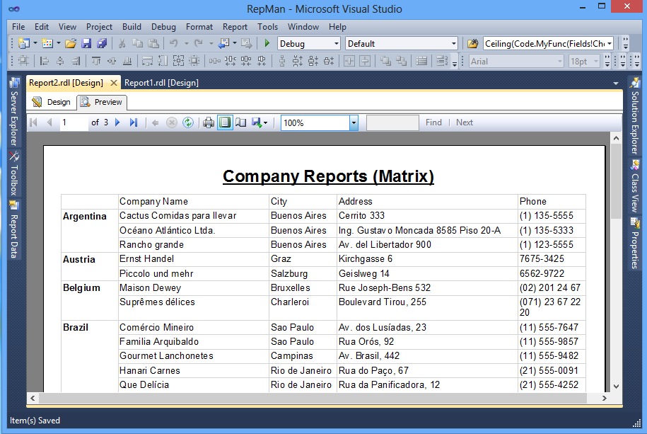 Tabular Reports (Tablix) 2