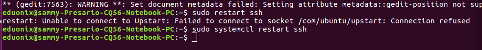 Restart SSH