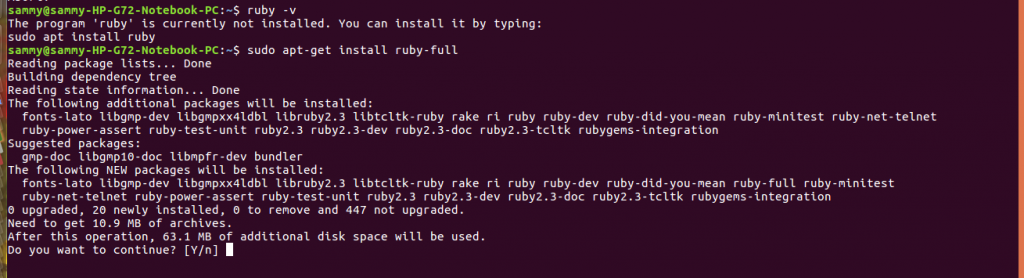 install ruby