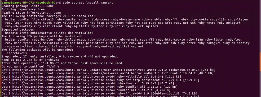 install vagrant