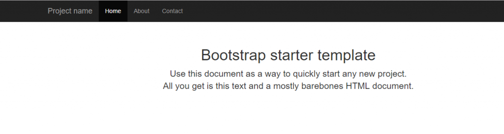 Bootstrap Starter Template