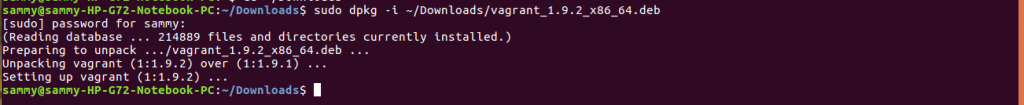 install vagrant