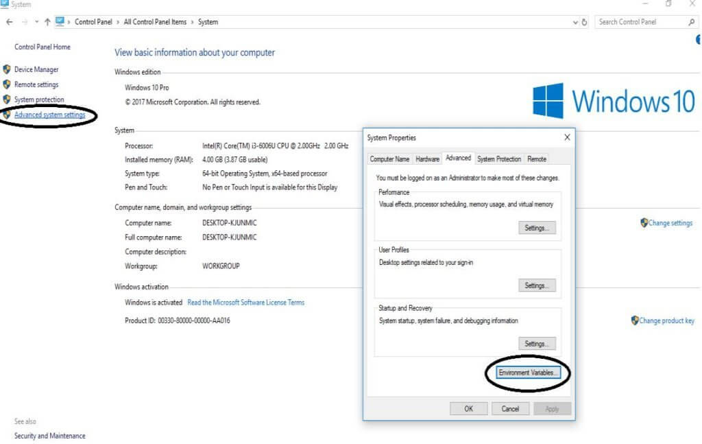 Advanced system settings windows 8 где найти