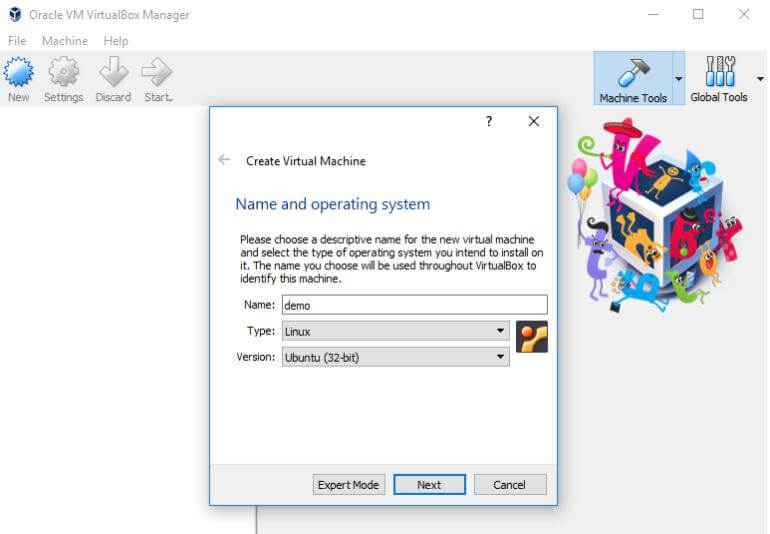 Create Virtual Machine Panel