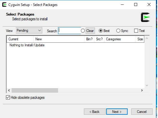 Select the Packages