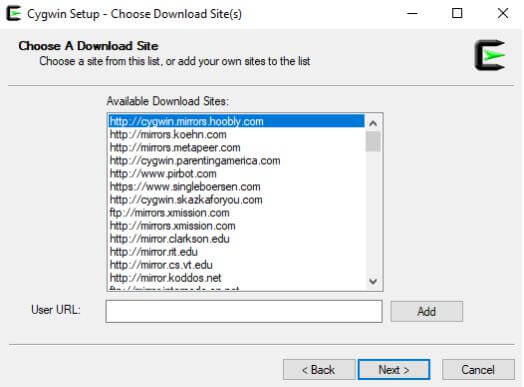 cygwin.mirrors