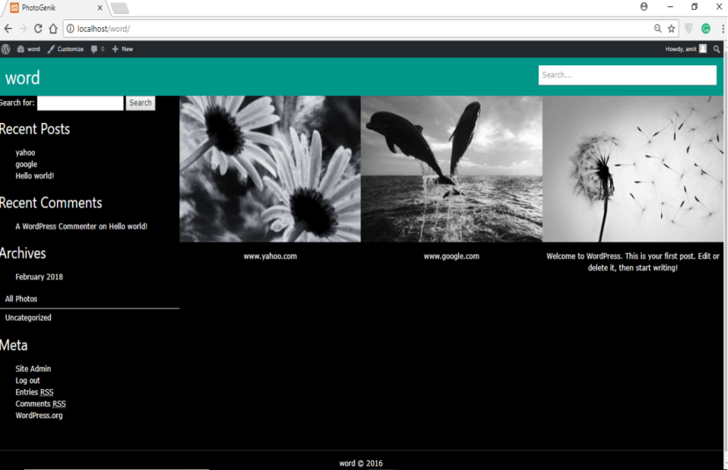 image gallery in WordPress