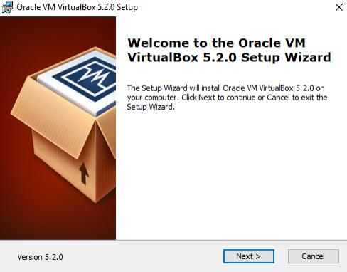 setup of virtualbox