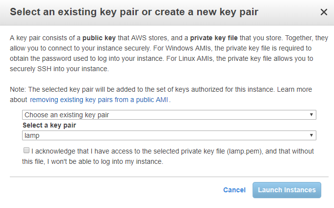 create new key pair