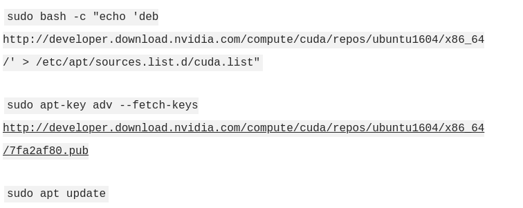NVIDIA CUDA repository