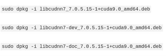install cuDNN Packages