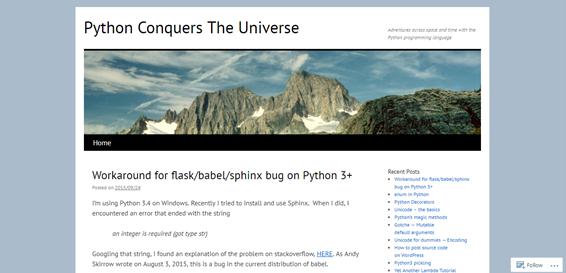 Python Conquers The Universe