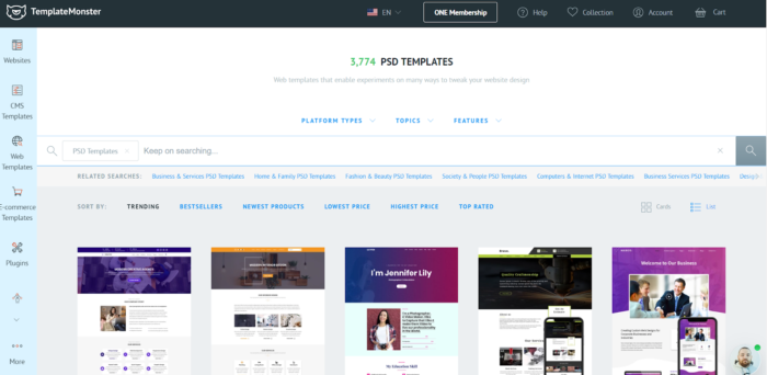 PSD Templates by TemplateMonster