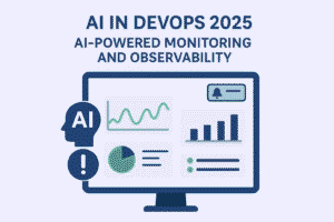 AI-powered monitoring and observability in DevOps 2025 with dashboards, alerts, and performance metrics.